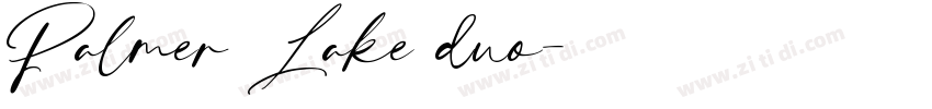 Palmer Lake duo字体转换